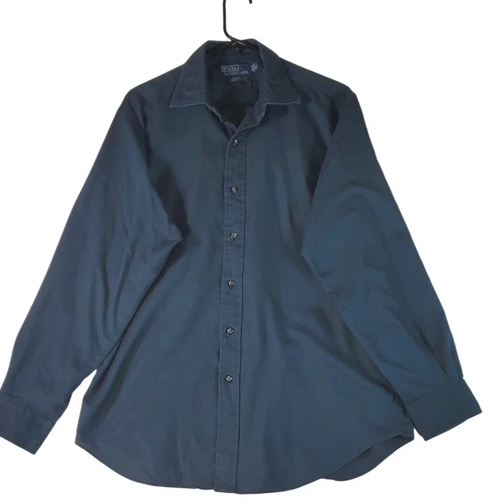 Polo‎ Ralph Lauren Curham Classic Fit Navy Blue  Button Down Shirt 16.5 34/35
